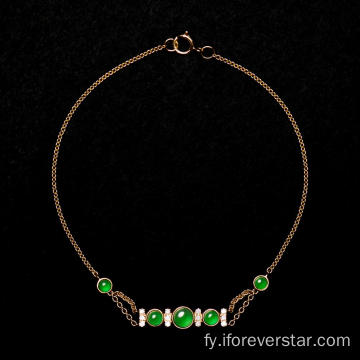 Froulju Natural Green Charm Jade Bangles